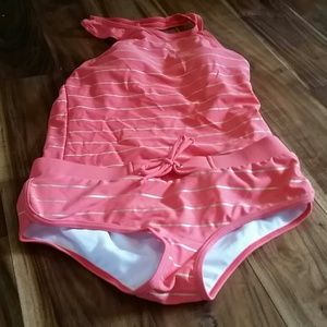 Bright Orange/pink Rad Swim Tankini